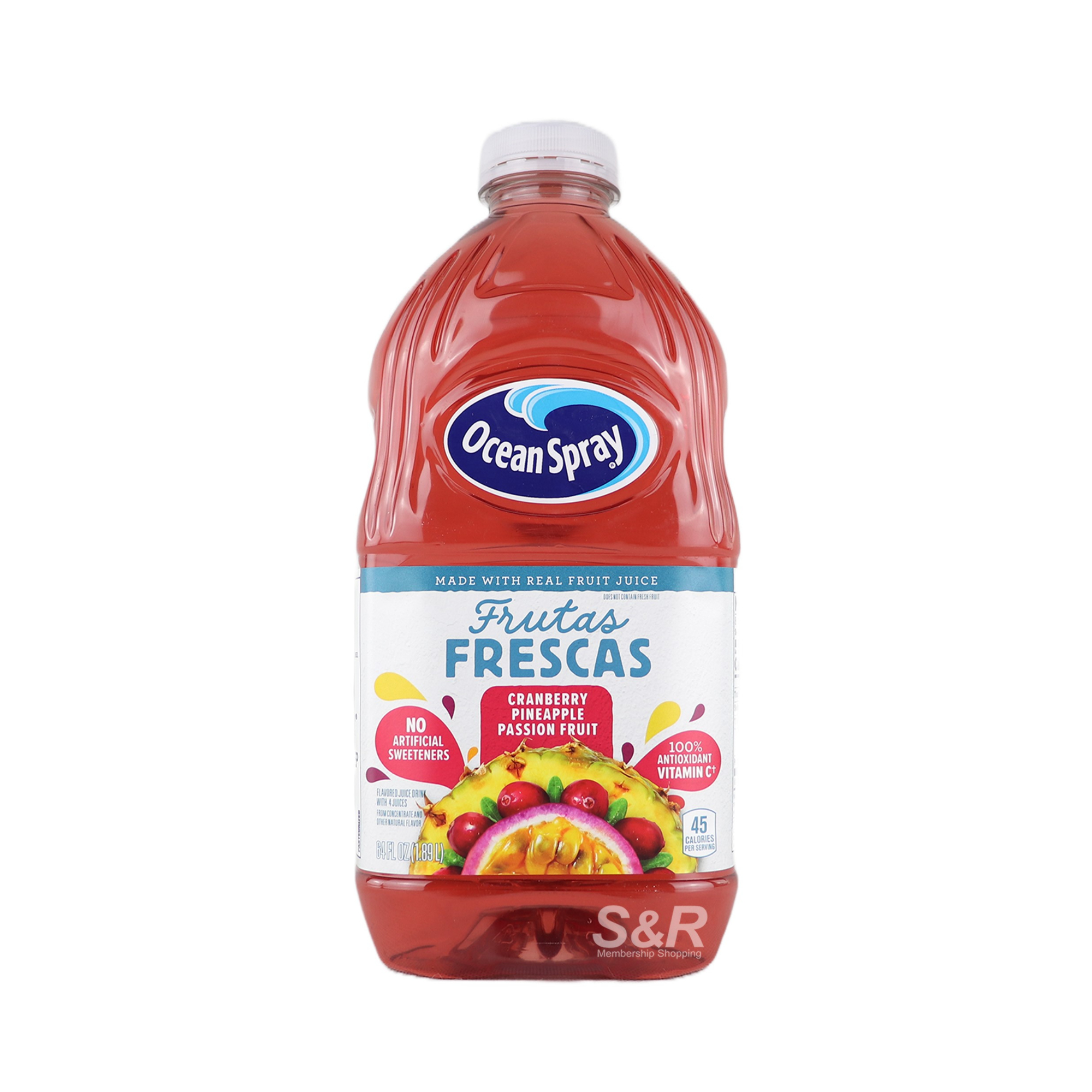 Ocean Spray Frutas Frescas Cranberry Pineapple Passion Fruit Flavored Juice Drink 1.89L Ocean Spray Frutas Frescas Cranberry Pineapple Passion Fruit Flavored Juice Drink 1.89L